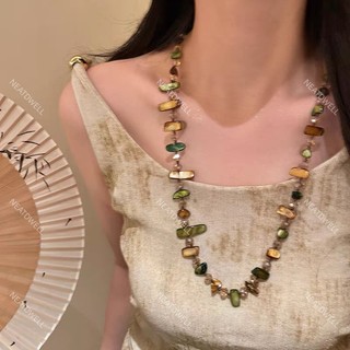 【Giao hàng từ Việt Nam】Vòng cổ dài NEATDWELL cổ điển Bohemian hai lớp, đầy màu sắc và hạt vintage có thể xếp chồng lên nhau thời trang dành cho nữ