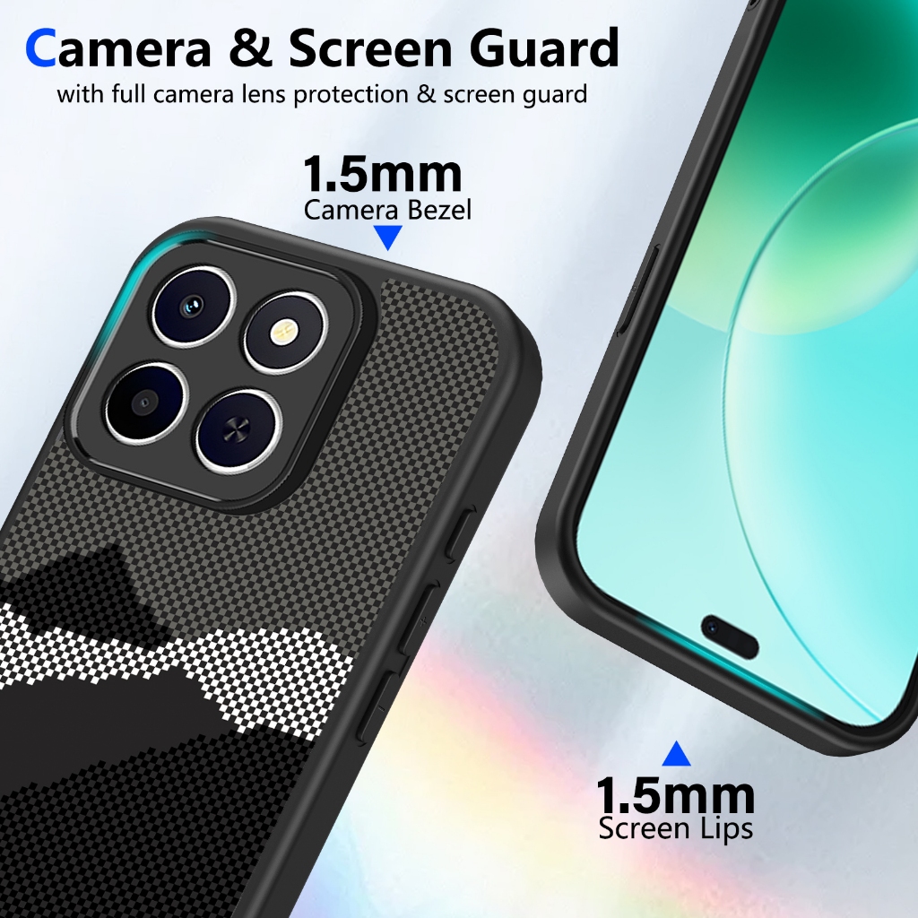 MỚI Sáng Tạo Sợi Carbon Kevlar Họa Tiết Họa Tiết Ốp Lưng Điện Thoại Honor X6C X7C X7D X8B X8C X8D X9B X9C X9D 4G 5G Vỏ Bảo Vệ Chống Sốc Vỏ Điện Thoại Di Động
