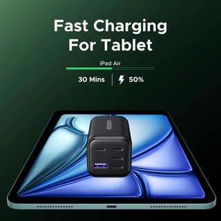 Bộ sạc nhanh 5 cổng UGREEN Nexode 45W GaN - Bộ sạc 4x USB-C & 1x USB-A cho iPhone 17 Pro / Pro Max