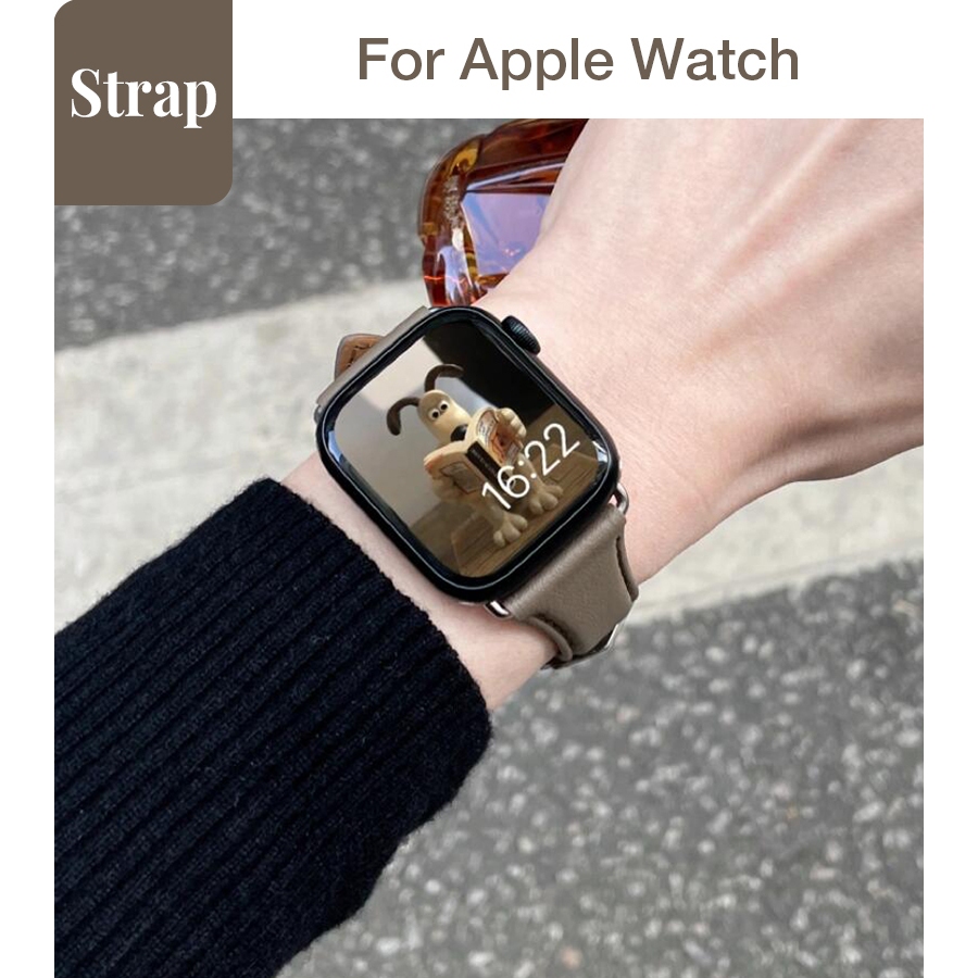Thời Trang Nữ Eo Nhỏ Da Thật Chính Hãng Dây Đeo Cổ Điển Thích Hợp Cho Apple Watch S11 SE3 Ultra3 S10 S9 S8 SE S7 S6 Ultra 49mm 46mm 42mm 40mm 44mm 41mm 45mm Dây Đeo Tay