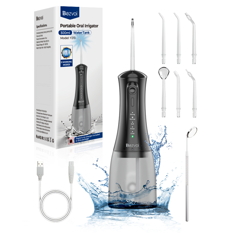 [CLEARANCE SALE][Bảo hành 24 tháng] Máy Tăm đánh bóng nước cầm tay Oral Irrigator Bezvoi Y213 không dây, 300ML, Máy tưới nước uống có thể sạc lại có gương miệng để niềng răng Làm sạch nướu Chăm sóc Bảo vệ khoang, chỉnh nha, nẹp chăm sóc nha khoa | BigBuy360 - bigbuy360.vn