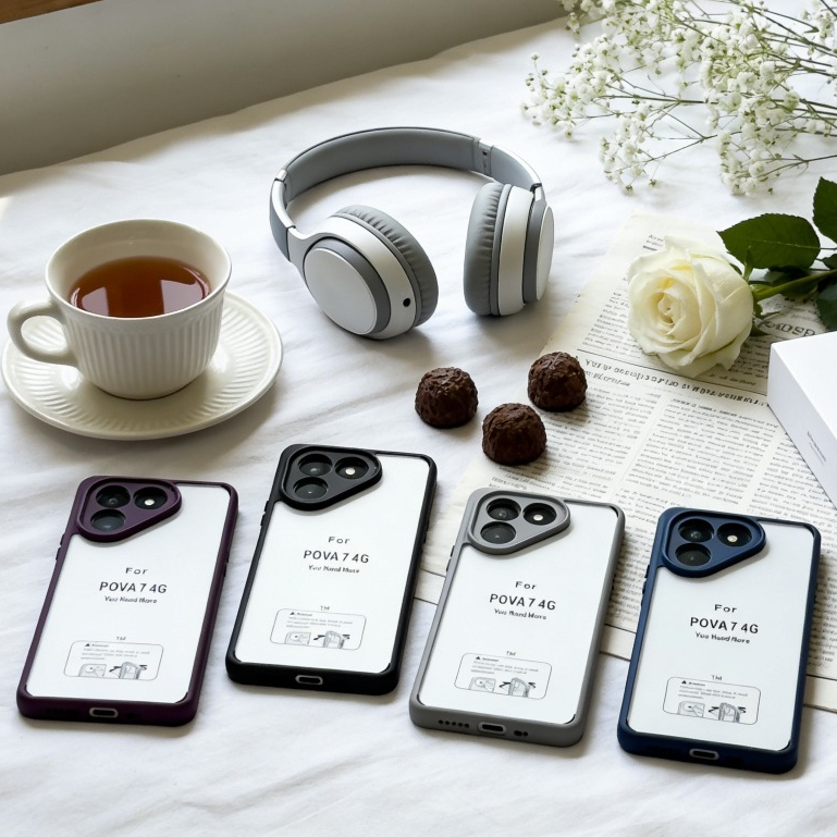 [Sẵn sàng] Vỏ điện thoại chống sốc trong suốt TECNO Pova 6 Neo 4G Pova 7 4G Vỏ bảo vệ Ốp lưng túi khí trong suốt