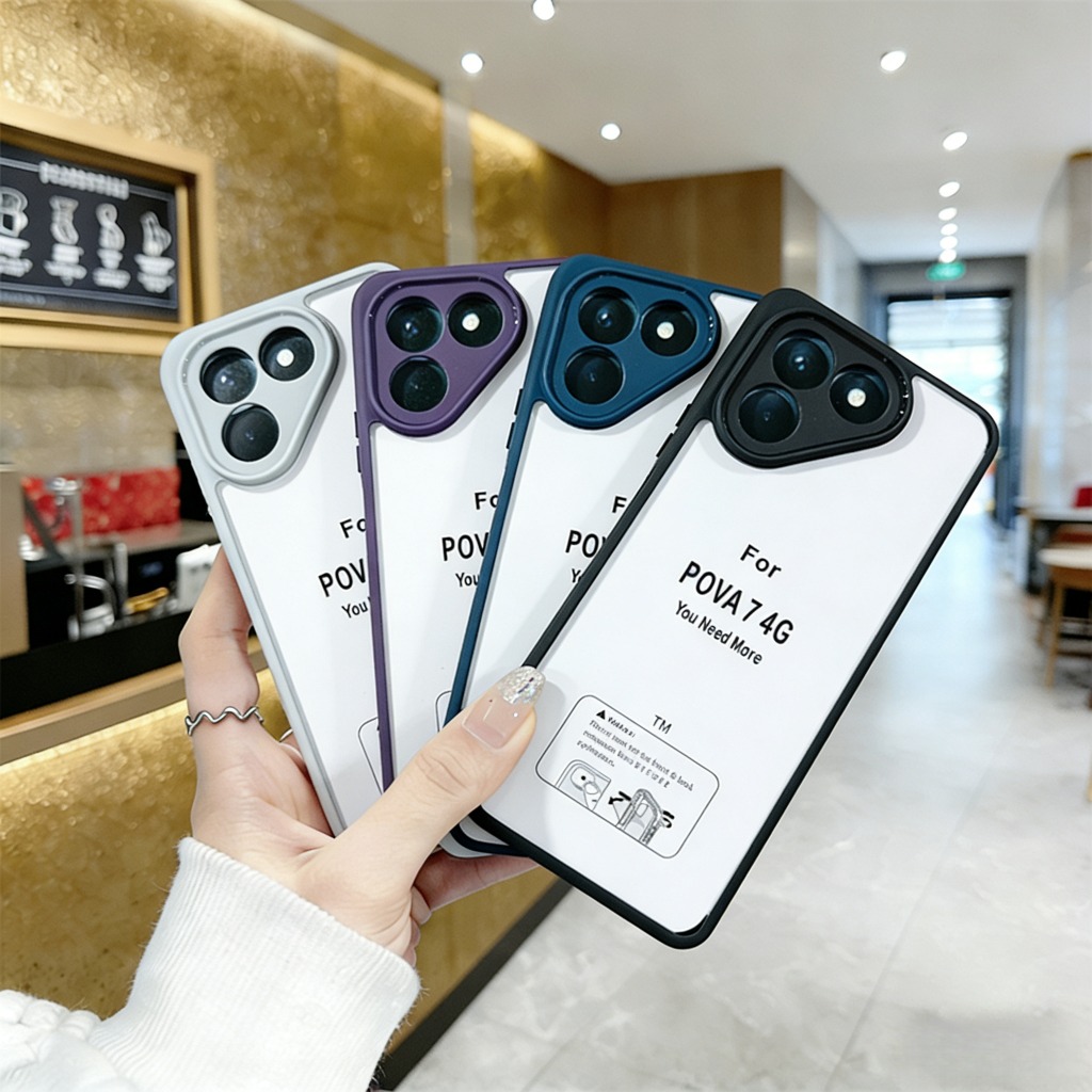 [Sẵn sàng] Vỏ điện thoại chống sốc trong suốt TECNO Pova 6 Neo 4G Pova 7 4G Vỏ bảo vệ Ốp lưng túi khí trong suốt
