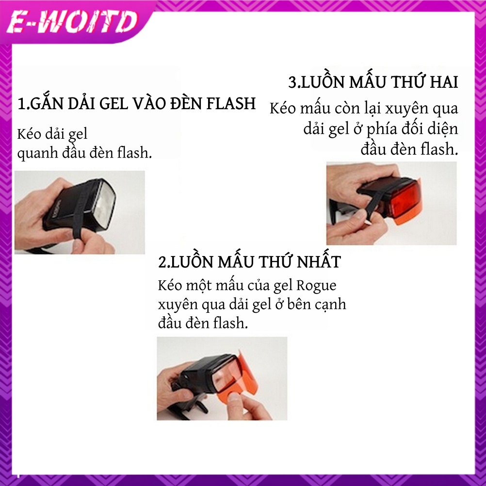 E-woitd Selens 20pc SE-CG20 FLash / Speedlite / Bộ lọc gel màu đèn tốc độ HNVN
