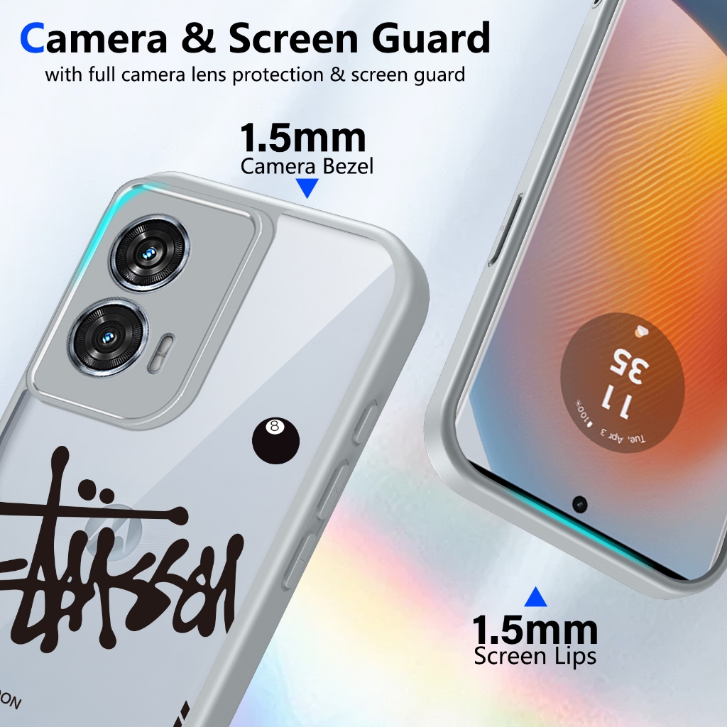 Ốp Bảo Vệ Điện Thoại TPU Chống Sốc Cho Motorola G04 G04S G05 G14 G15 G15 Power G24 G34 G35 G45 4G 5G Vỏ Nhiều Màu Sắc Hợp Thời Trang Bóng Đen 8 Vỏ Điện Thoại
