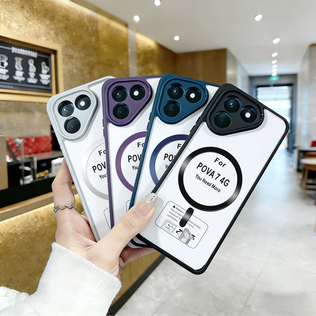 Ốp Điện Thoại Từ Tính Bảo Vệ Camera Chống Trầy Xước Phù Hợp Cho TECNO Pova 6 Neo 4G Pova 7 4G
