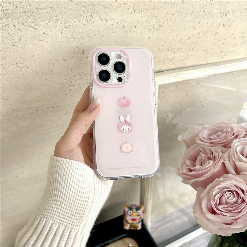 Ốp lưng iPhone cho 17 Pro max 16 Pro max Vỏ điện thoại chất liệu TPU hình thỏ