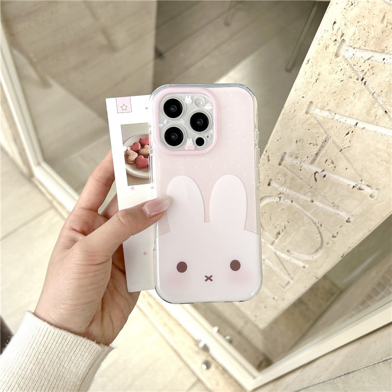 Ốp lưng iPhone cho 17 Pro max 16 Pro max Vỏ điện thoại chất liệu TPU hình thỏ