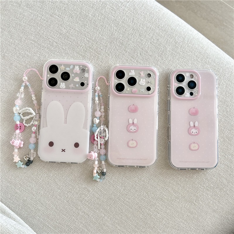 Ốp lưng iPhone cho 17 Pro max 16 Pro max Vỏ điện thoại chất liệu TPU hình thỏ