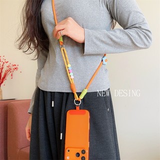 Dây đeo điện thoại dài, chống mất, đeo chéo, DIY bện