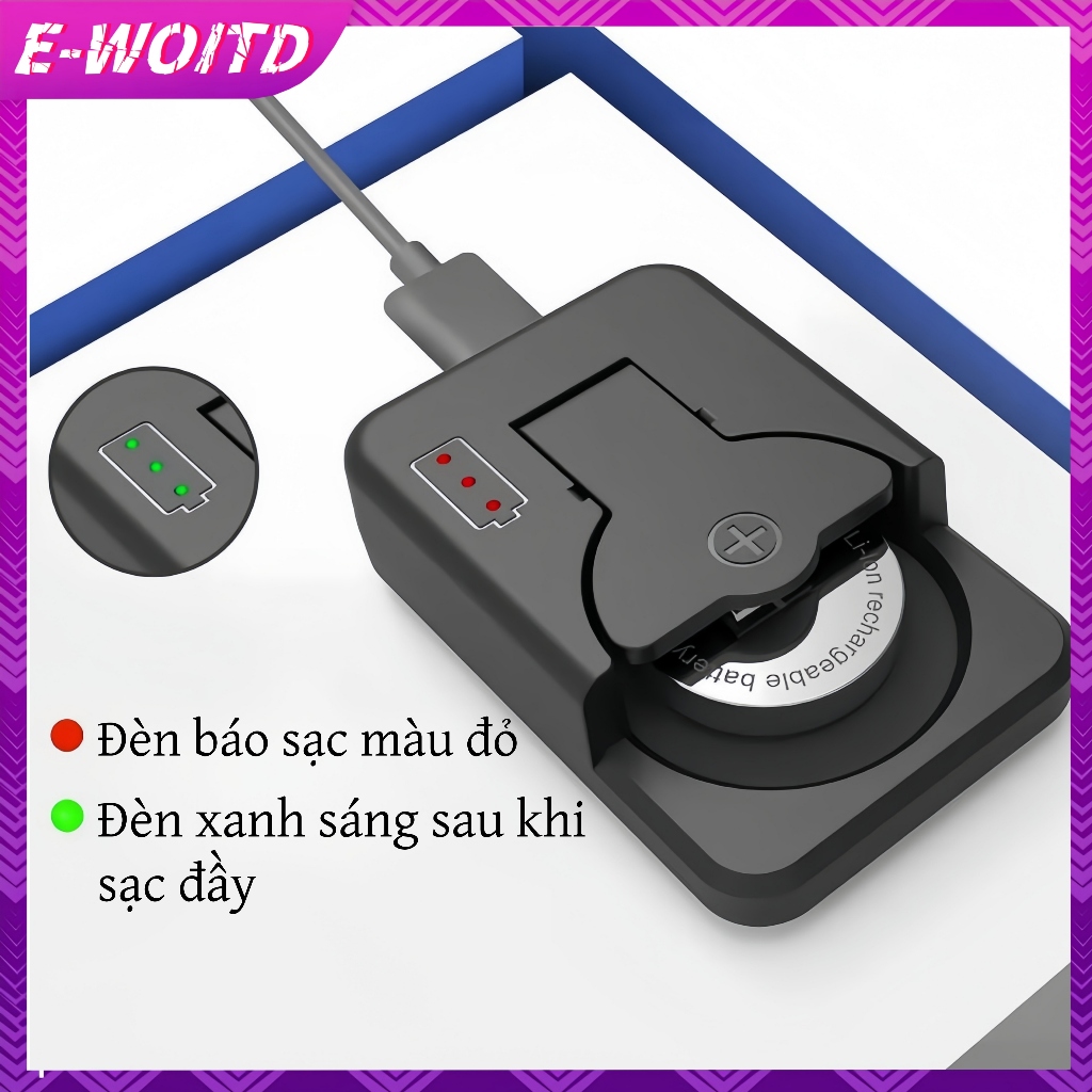 E-WOITD 1 Nút Sạc Pin Đa Năng LIR2032 1632 2450 4.2V Bộ Phận Pin Nút Sạc Pin E-WOITD