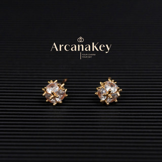 Bông tai 3D sáng bóng, bề mặt lấp lánh - Phù hợp mọi lúc, từ công sở đếnparty [ArcanaKey]
