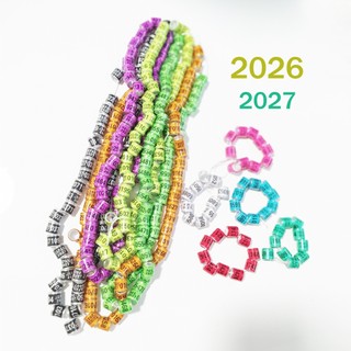 8mm Vòng chân 50 chiếc 2026/2027 cho bồ câu/vẹt, phụ kiện nhẫn bồ câu