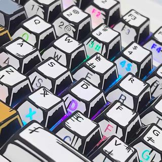 Truyện Tranh Gió Bên Tỏa Sáng Qua Keycaps PBT Dye-sub Cherry Profile Keycap Tùy Chỉnh Keycaps Tương Thích Với Cherry Gateron MX Switches