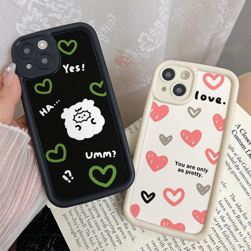 Ốp Lưng Samsung Galaxy A07 A06 A05 A04 A03 A02 A17 A16 A15 A14 A13 A12 A26 A25 A24 A23 A22 A20 A37 A36 A35 A34 A33 Hình Bầu Dục Mắt Lớn Mềm Mại Ốp Lưng Điện Thoại Motif Dễ Thương Cừu Tình Yêu