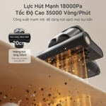 Simplus Máy hút bụi giường nệm Thiết kế 2 cốc chứa bụi   Tia UV diệt khuẩn   Tốc độ đập 96,000 vòng/phút  Lực hút mạnh 18000pa  Sấy khô bằng gió nóng  Bộ lọc HEPA F9 cao cấp  Tích hợp hương thơm CMYH007GY — ảnh 6