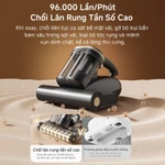 Simplus Máy hút bụi giường nệm Thiết kế 2 cốc chứa bụi   Tia UV diệt khuẩn   Tốc độ đập 96,000 vòng/phút  Lực hút mạnh 18000pa  Sấy khô bằng gió nóng  Bộ lọc HEPA F9 cao cấp  Tích hợp hương thơm CMYH007GY — ảnh 5