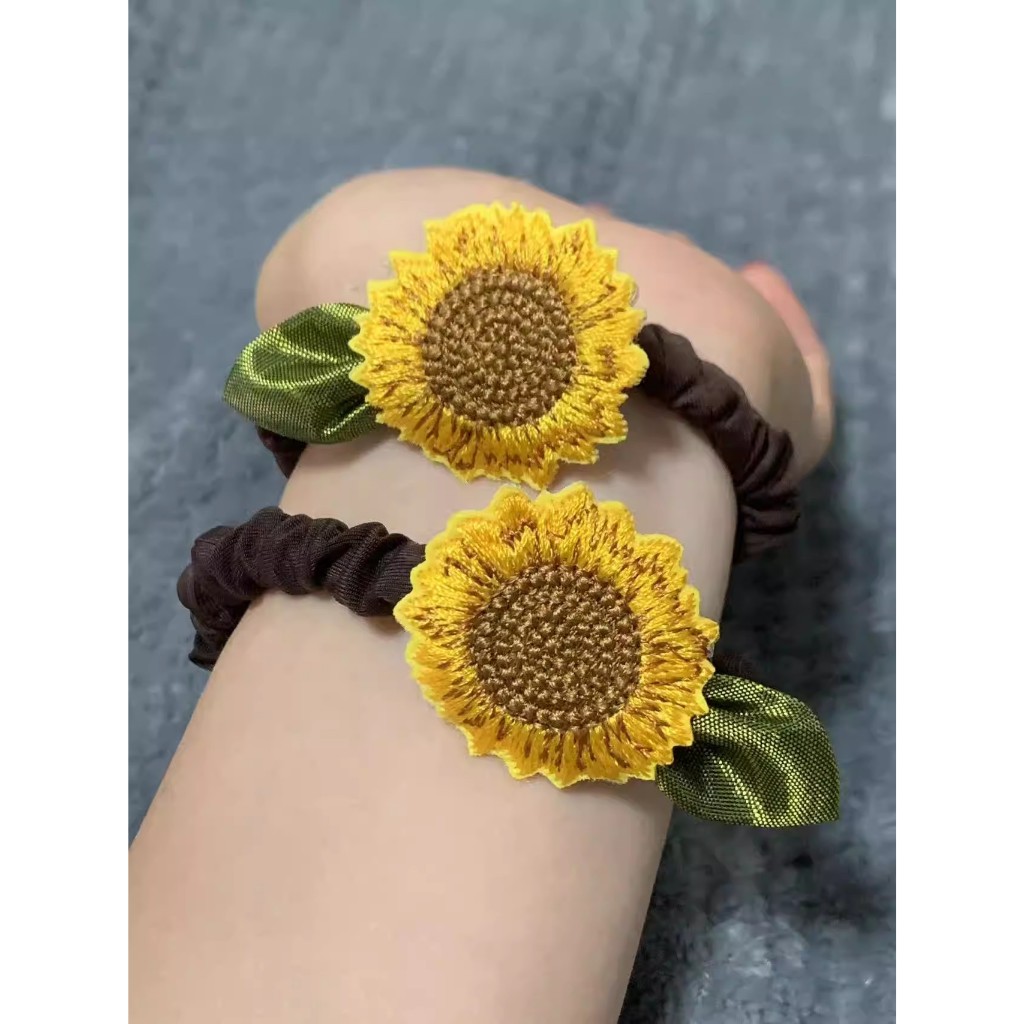 Thời Trang Hoa Hướng Dương Cho Buộc Tóc Đuôi Ngựa - Dây Co Dài, Dễ Thương và Bền