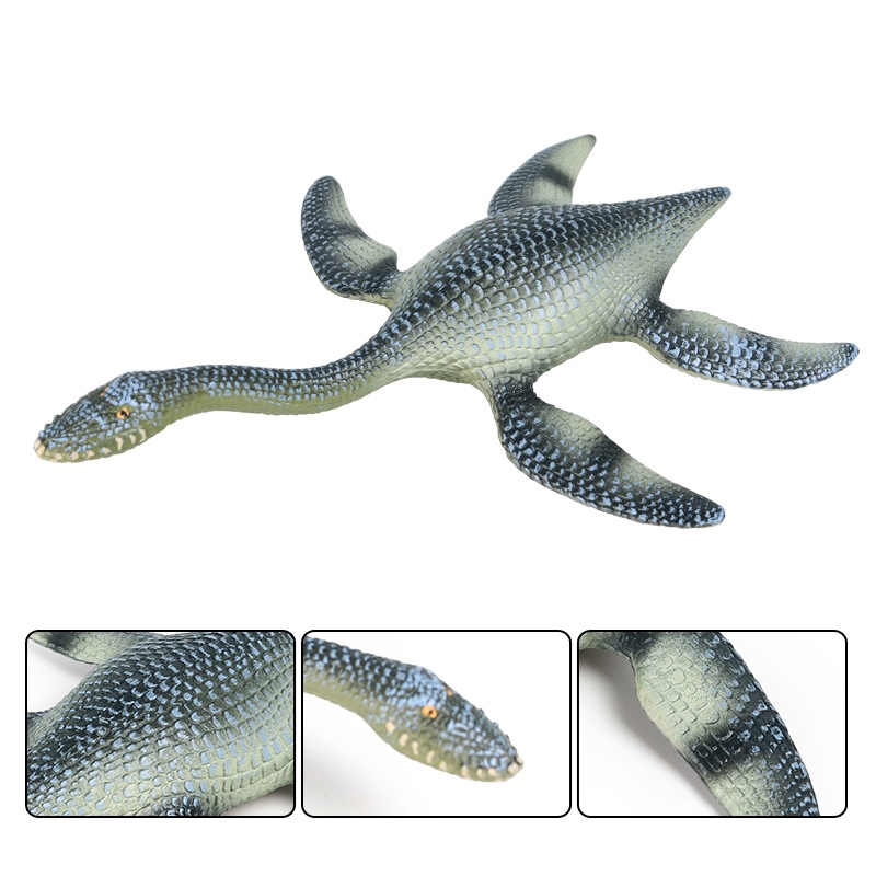 Plesiosaur Mô phỏng động vật khủng long mô hình trẻ em đồ chơi nhựa đại dương rắn plesiosaur mosasaur cá rồng trang trí