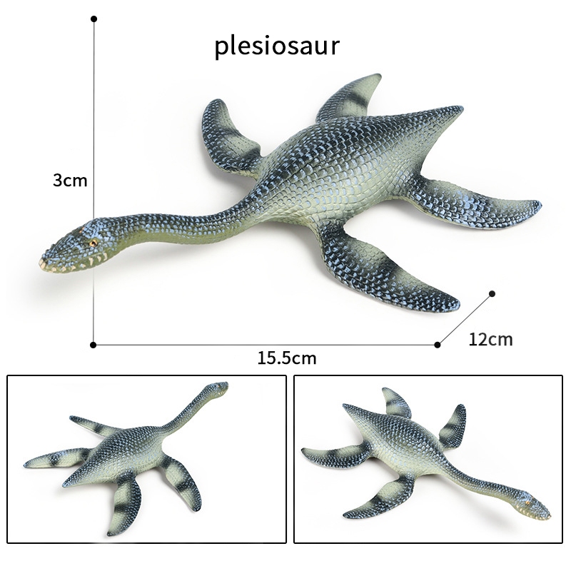 Plesiosaur Mô phỏng động vật khủng long mô hình trẻ em đồ chơi nhựa đại dương rắn plesiosaur mosasaur cá rồng trang trí