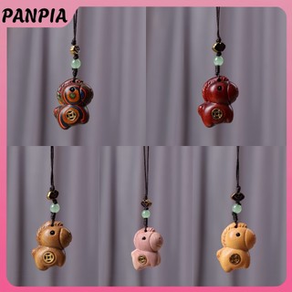 PNPIA- Retro Gỗ Móc Khóa Tay Khắc Dễ Thương Túi Mặt Dây Chuyền Trang Trí Xe Móc Khóa Dành Cho Nữ Cặp Đôi Trang Sức Thời Trang Phụ Kiện Quà Tặng