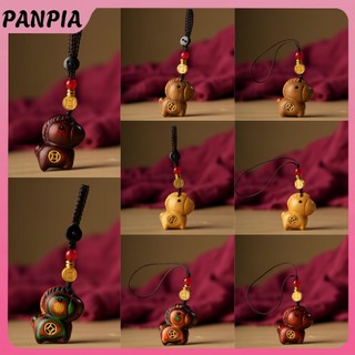 PNPIA- Retro Gỗ Móc Khóa Tay Khắc Dễ Thương Túi Mặt Dây Chuyền Trang Trí Xe Móc Khóa Dành Cho Nữ Cặp Đôi Trang Sức Thời Trang Phụ Kiện Quà Tặng