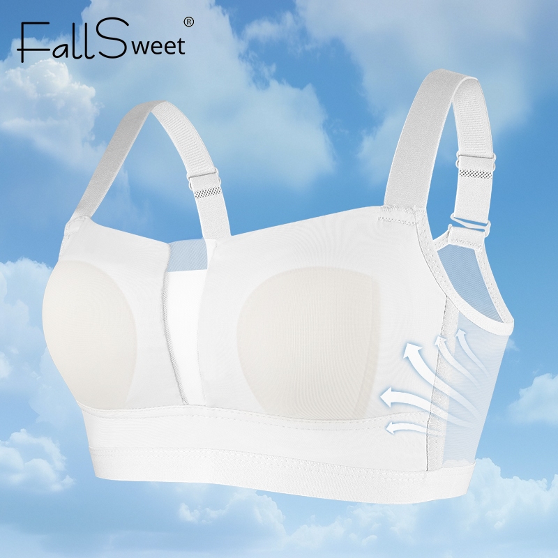 FallSweet 2 Chiếc Siêu Mỏng Full Cup Áo Lót Liền Mạch Một Mảnh Áo Quần Lót Thoáng Khí Không Dây