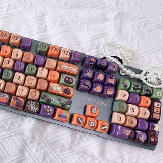 Halloween Keycaps PBT Dye-sub MOA Profile Keycap Custom Keycaps Tương thích với công tắc Cherry Gateron MX
