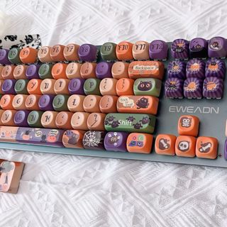 Halloween Keycaps PBT Dye-sub MOA Profile Keycap Custom Keycaps Tương thích với công tắc Cherry Gateron MX