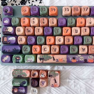 Halloween Keycaps PBT Dye-sub MOA Profile Keycap Custom Keycaps Tương thích với công tắc Cherry Gateron MX