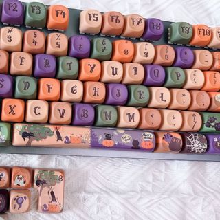 Halloween Keycaps PBT Dye-sub MOA Profile Keycap Custom Keycaps Tương thích với công tắc Cherry Gateron MX