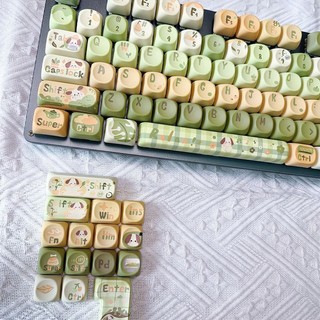 Green Dog Keycaps PBT Dye-sub MOA Profile Keycap Custom Keycaps Tương thích với công tắc Cherry Gateron MX