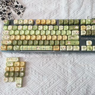 Green Dog Keycaps PBT Dye-sub MOA Profile Keycap Custom Keycaps Tương thích với công tắc Cherry Gateron MX
