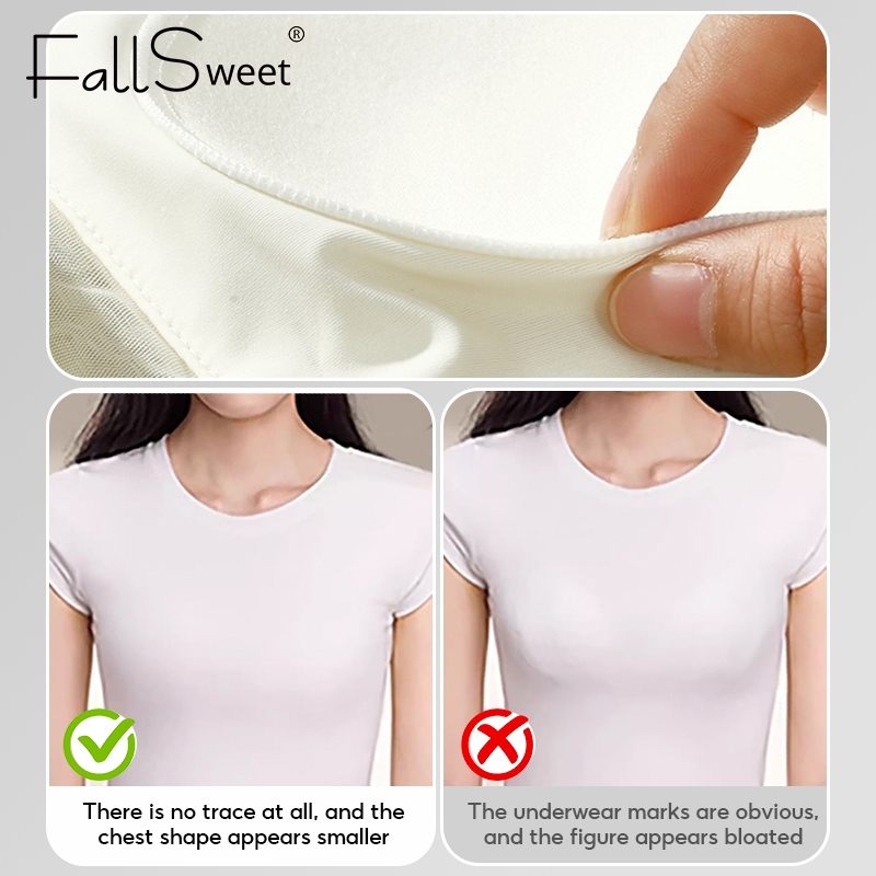 FallSweet 2 Chiếc Siêu Mỏng Full Cup Áo Lót Liền Mạch Một Mảnh Áo Quần Lót Thoáng Khí Không Dây