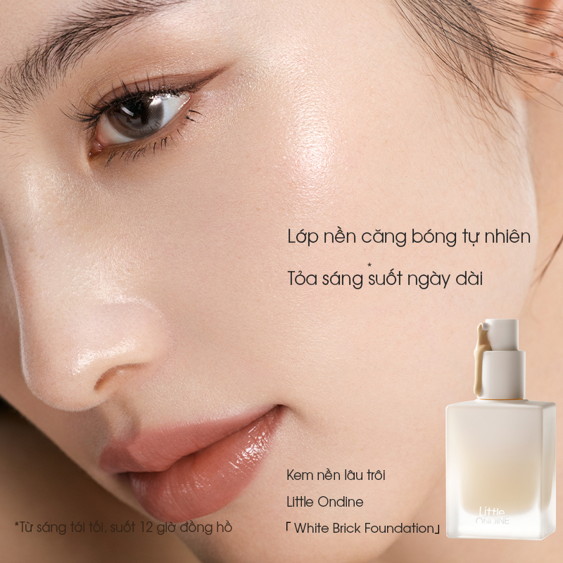 Little Ondine Kem nền lâu dài bằng gạch trắng 7ml