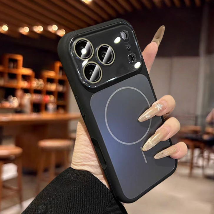 Có nắp ống kính / Ốp lưng cứng silicon + PC tương thích cho iPhone 13 pro max 14 pro max 15 pro max 16 pro max 17 pro max