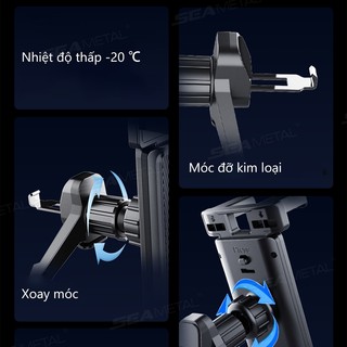 Giá đỡ máy tính bảng ô tô SEAMETAL 360° Xoay Có Thể Điều Chỉnh Lỗ Thông Khí Ô Tô Gắn Chân Đế Đa Năng Cho iPhone iPad Air Mini Xiaomi Máy Tính Bảng