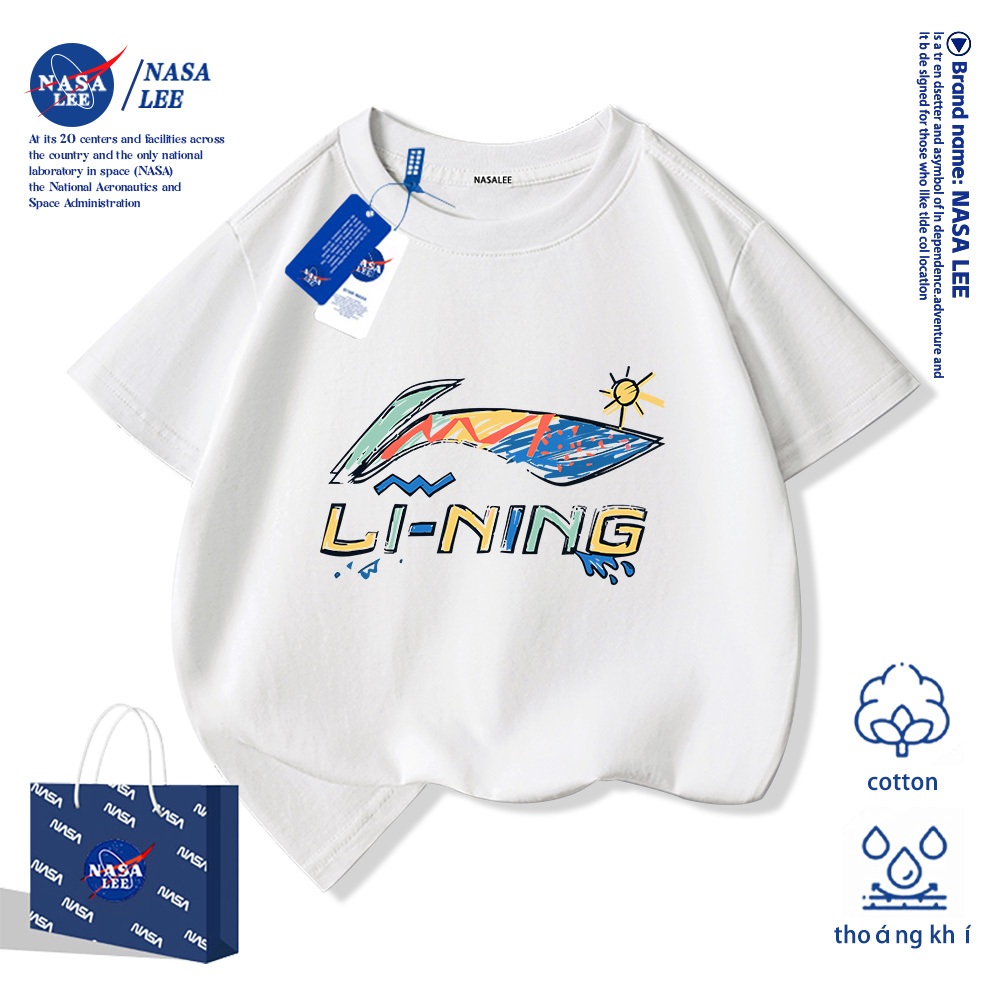 💥Xu hướng hot 2026💥 Áo thun trẻ em NASA họa tiết streetwear Chất liệu cotton Unisex Giao hàng ngay