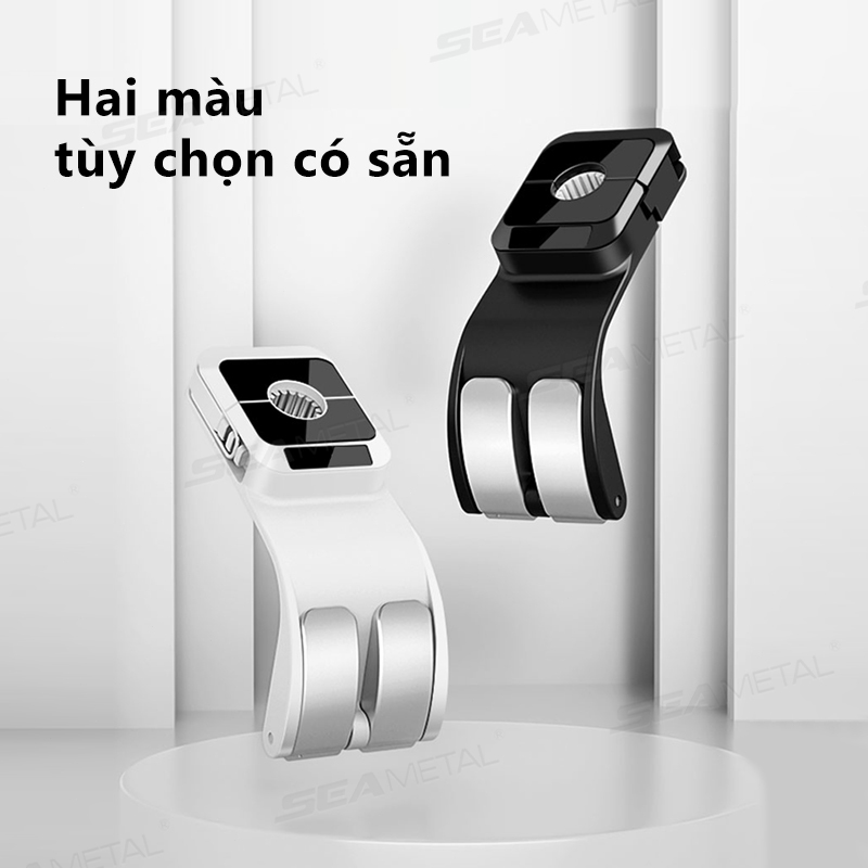 SEAMETAL Móc Tựa Đầu Ô Tô Cao Cấp ABS Ghế Sau Treo Móc Kép 20KG Móc Treo Chịu Lực Lớn Đa Năng