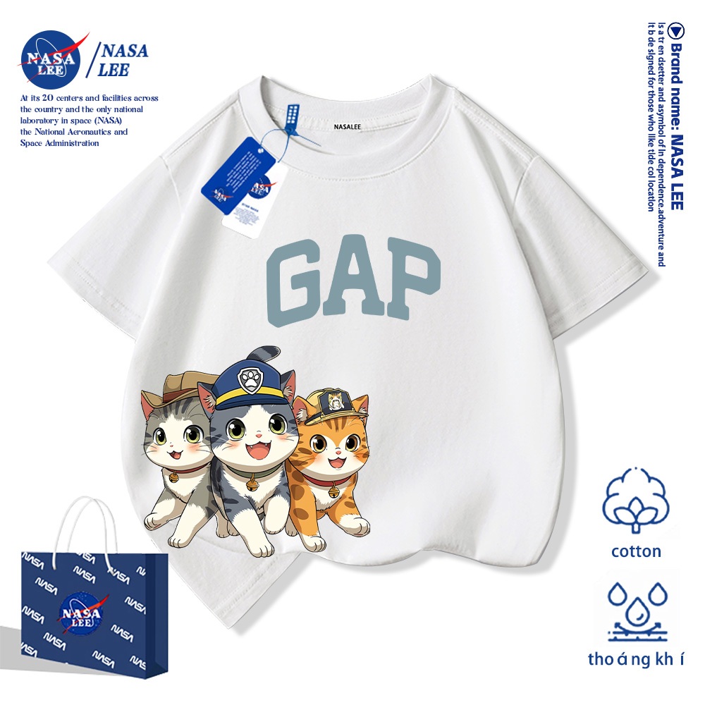 💥Xu hướng hot 2026💥 Áo thun trẻ em NASA họa tiết Paw Patrol Chất liệu cotton Unisex Giao hàng ngay