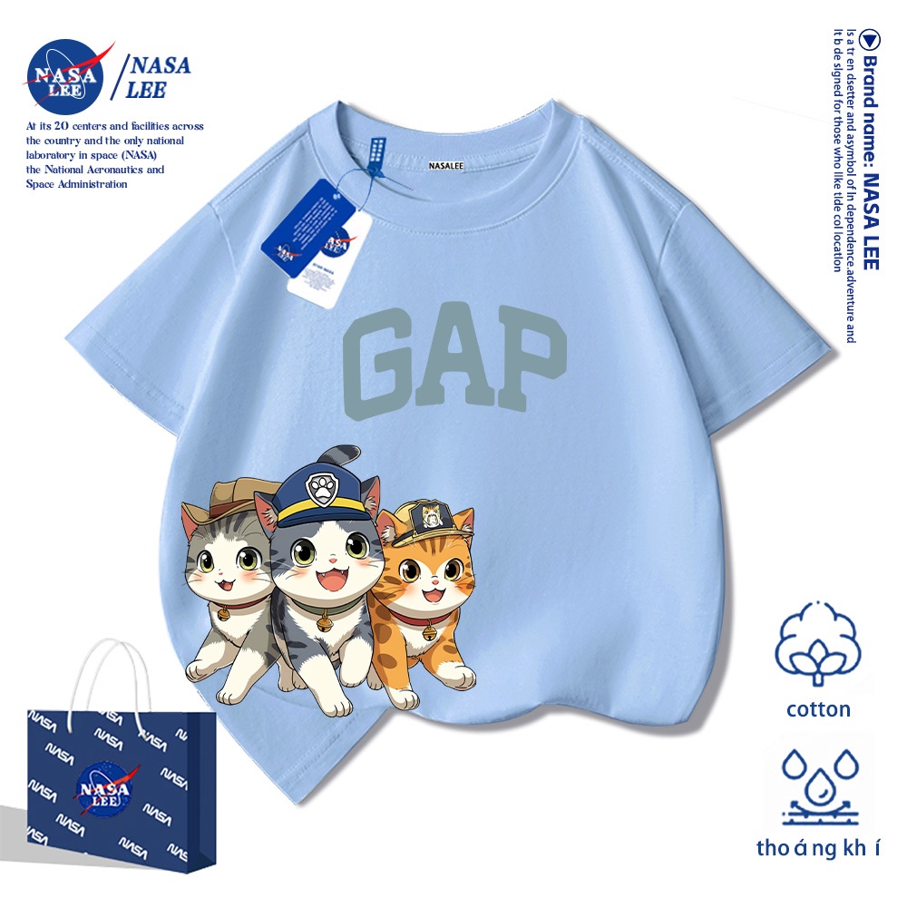 💥Xu hướng hot 2026💥 Áo thun trẻ em NASA họa tiết Paw Patrol Chất liệu cotton Unisex Giao hàng ngay