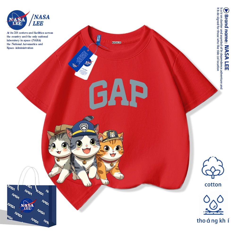 💥Xu hướng hot 2026💥 Áo thun trẻ em NASA họa tiết Paw Patrol Chất liệu cotton Unisex Giao hàng ngay