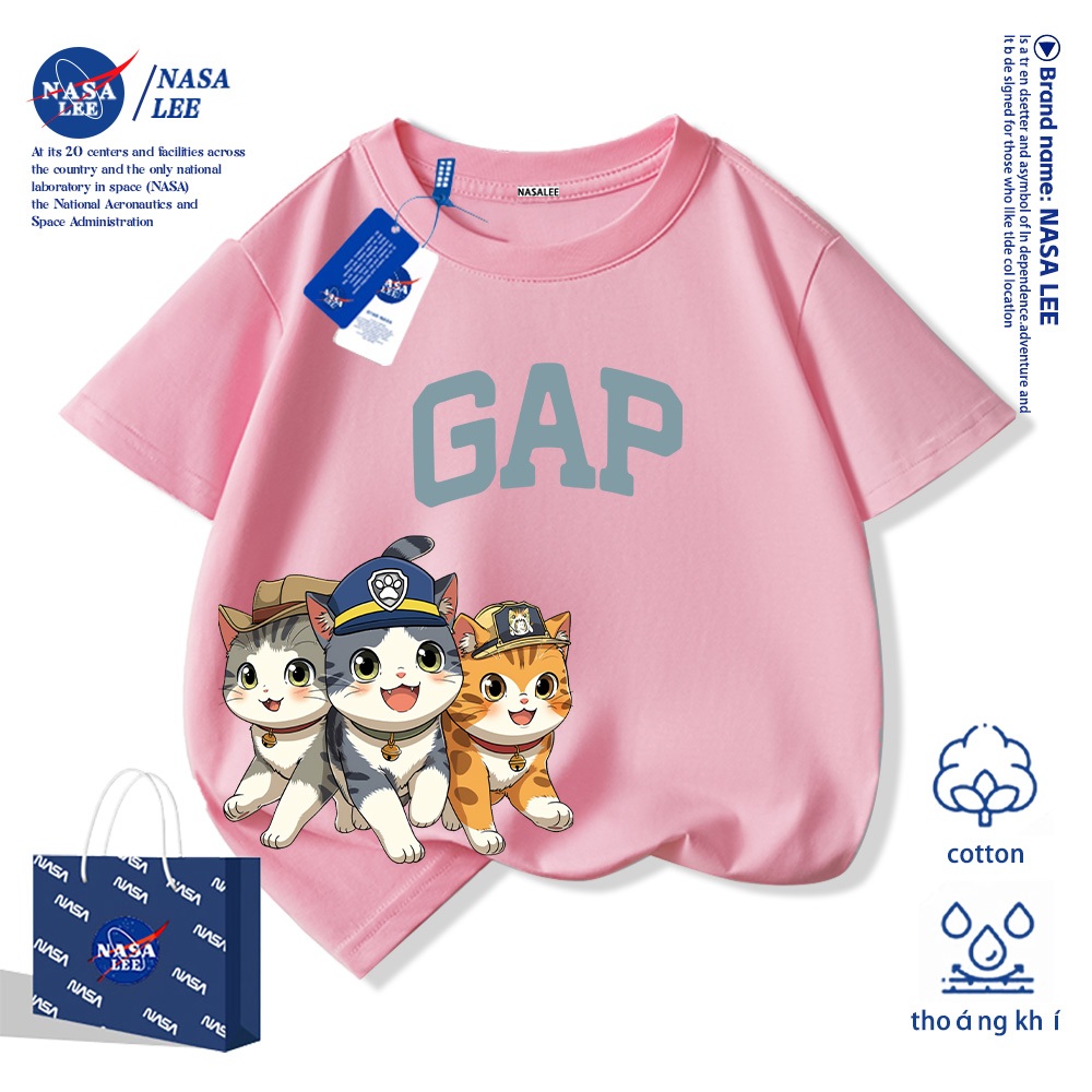 💥Xu hướng hot 2026💥 Áo thun trẻ em NASA họa tiết Paw Patrol Chất liệu cotton Unisex Giao hàng ngay