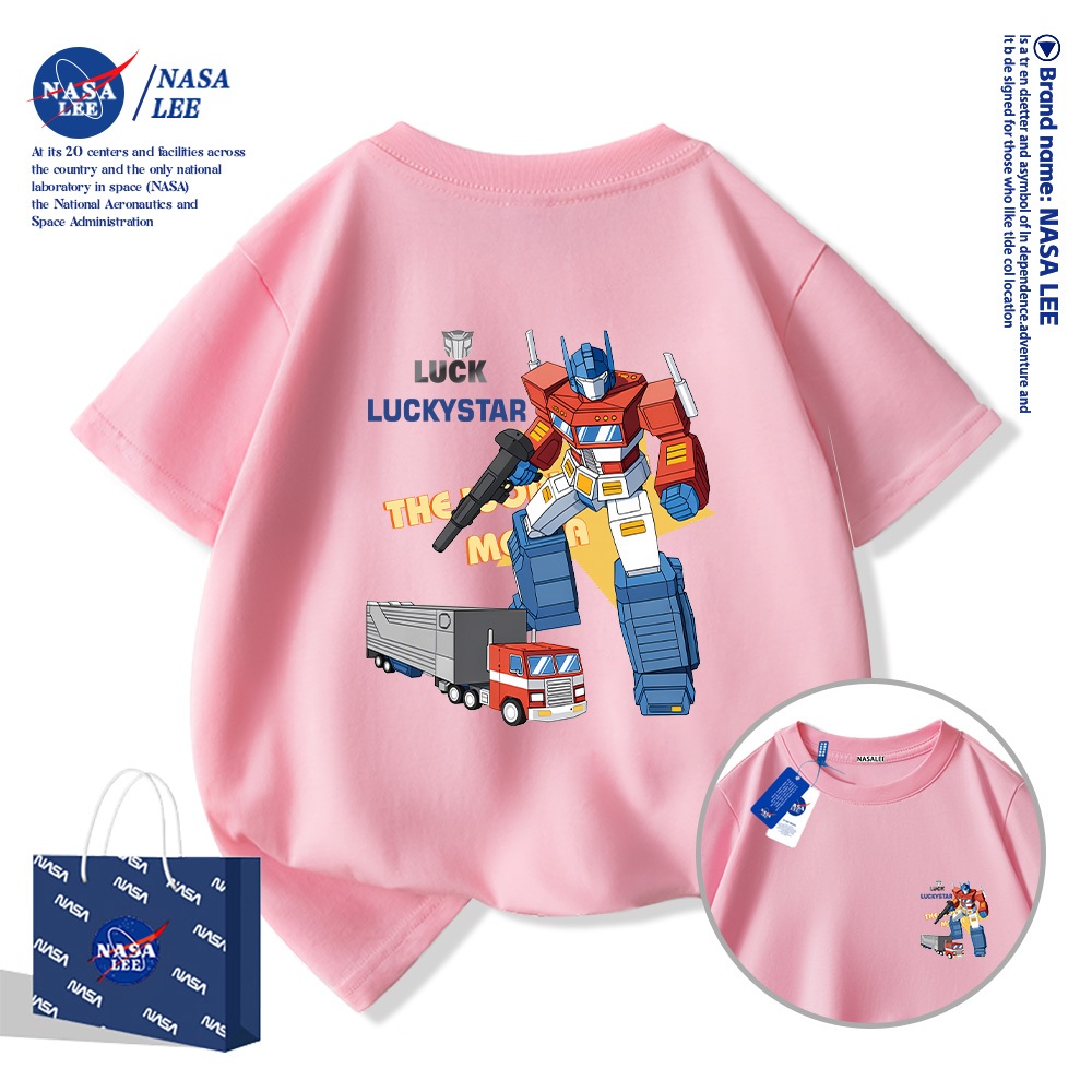 💥Xu hướng hot 2026💥 Áo thun trẻ em NASA họa tiết Transformers Chất liệu cotton Unisex Giao hàng ngay