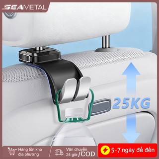 SEAMETAL Móc Tựa Đầu Ô Tô Cao Cấp ABS Ghế Sau Treo Móc Kép 20KG Móc Treo Chịu Lực Lớn Đa Năng