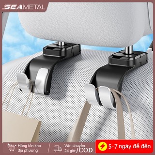 SEAMETAL Móc Tựa Đầu Ô Tô Cao Cấp ABS Ghế Sau Treo Móc Kép 20KG Móc Treo Chịu Lực Lớn Đa Năng