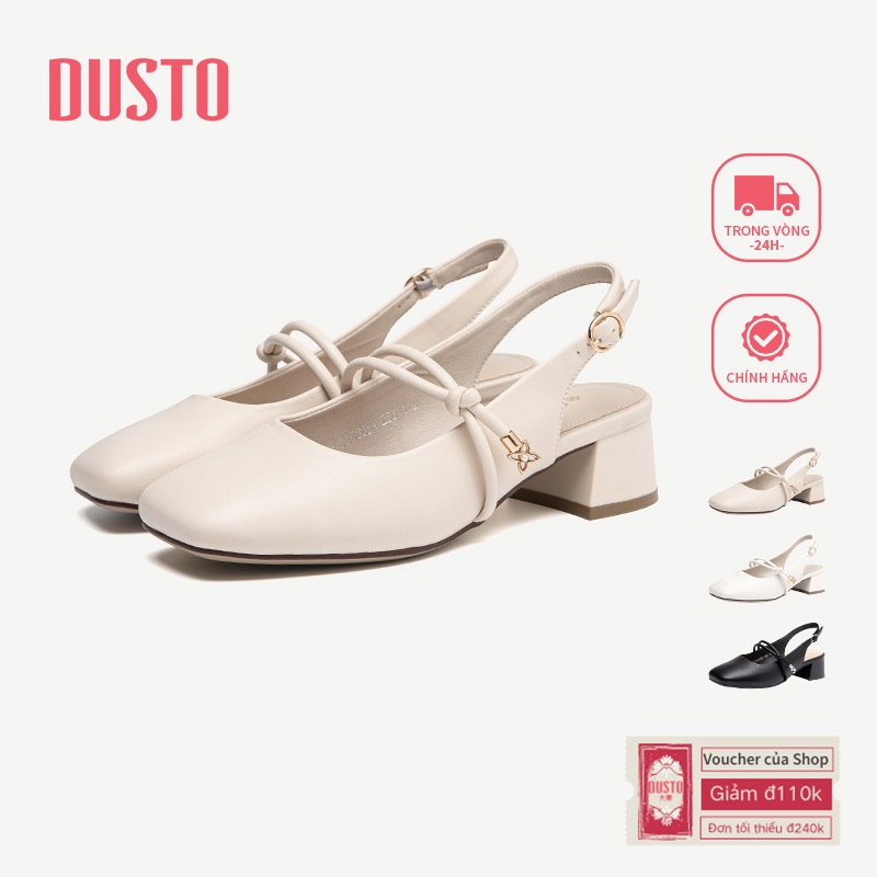 【Hot Selling Now】Giày cao gót dày DUSTO nữ 4,5cm DWB002377A