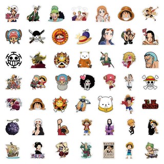 Bộ 50 Anime One Piece Hoạt Hình Dán DIY Điện Thoại Laptop Xe Máy Chống Thấm Nước Miếng Dán Đồ Chơi Trẻ Em