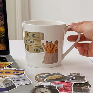 Bộ 50 Ins Sữa Thực Phẩm Hoạt Hình Dán DIY Laptop Hành Lý Ván Trượt Graffiti Đề Can Miếng Dán