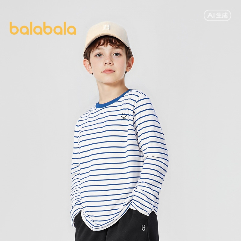 Balabala Trẻ Em Dài Tay Áo Bé Trai Xuân Thu Hàng Đầu Bé Gái Quần Lót Gia Đình Đế Áo Sơ Mi Tập Đi Trẻ Trung Bình Mềm Mại Thoáng Khí Thoải Mái Mặc Hàng Ngày Phong Cách Đi Học